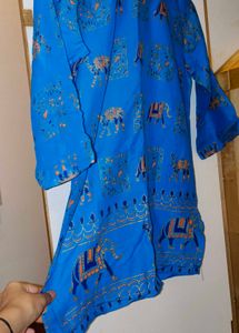 Blue Printed Kurta