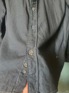 Double Pocket Black  Shirt
