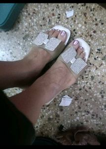 Beautiful Butterfly Sequence Slippers In 39 Size