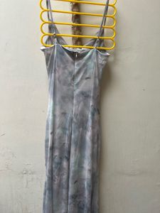 Tie-Dye Cowl Neck Dress