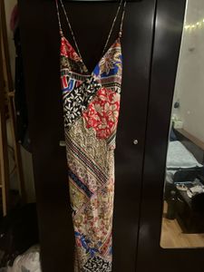 Colorful Print Maxi Dress