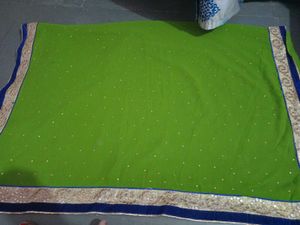 Beautiful Mehindi Colour Sare