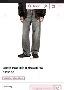 DIESEL original Relaxed Grey geans