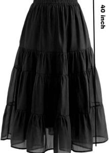 Tiered Black Skirt