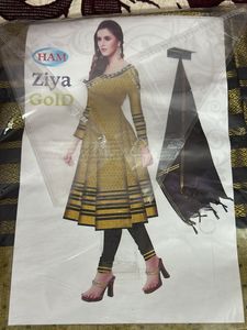 HAM Ziya Gold Anarkali Suit