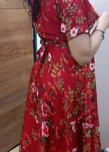 Red Floral Maxi Dress