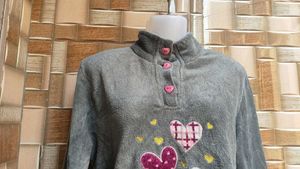 Cozy Grey Fleece Sweater