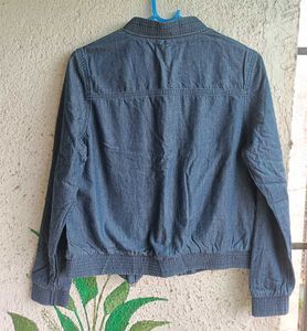 Denim Bomber Jacket - Classic Style