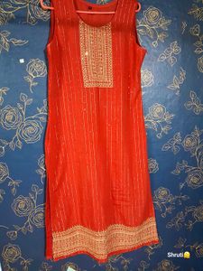 Orange Color Kurti