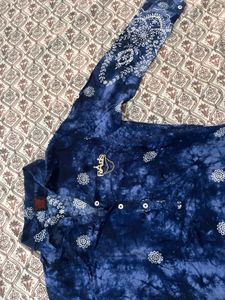 Blue Tie-Dye Kurti
