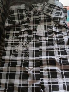 Black & White Plaid Shirt