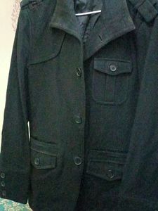 H&amp;M Import Uni Coat🧥 Half Trenchcoat Premium Wool