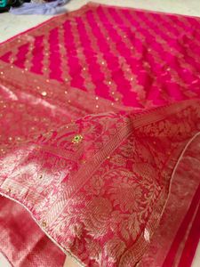 Organza Saree With Blouse Piece Very Nice 💕