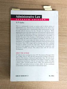 Administrative Law -  Sathe, SP