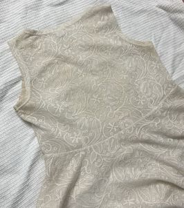 Off White Sleeveless Top