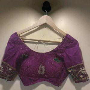 Purple Embellished Blouse