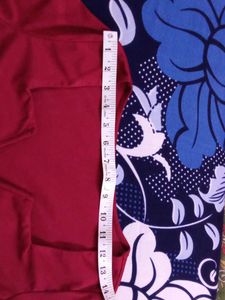 Bold Maroon Long Sleeve Top with Deep V Neck