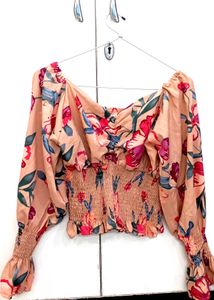 Bardot Cropped Top For Women