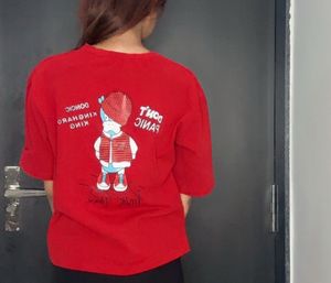 Red Don&#39;t Panic Graphic Tee
