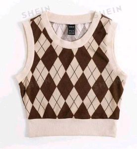 Brown Vest Top
