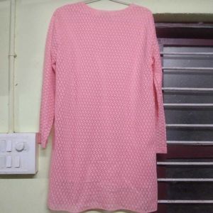 Vintage Pink Lace Dress