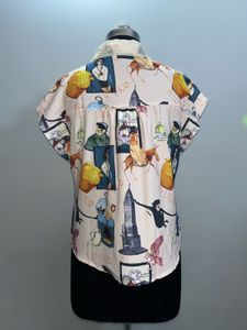 Funky Print Button-Down Shirt