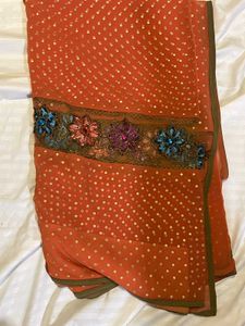 Elegant Orange Saree