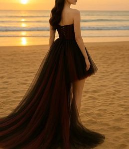 Stunning Tulle Party Dress black 🖤And  Red♥️