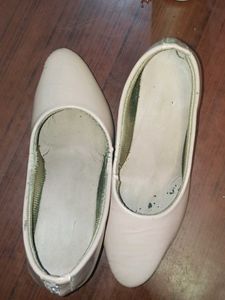 Beige Pointed Toe Ballet Heels