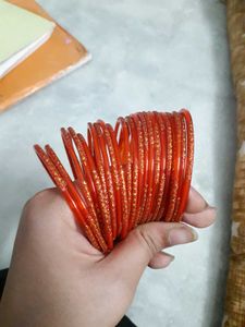 Pretty orange bangles