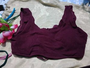 Burgundy Crop Top