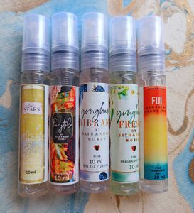 (Any 5) 10ml Decants Of Bath&BodyWorks Body Mist