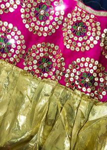 Ethnic Skirt - Navy &amp; Gold
