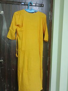 Rayon Umbrella Yellow Kurti
