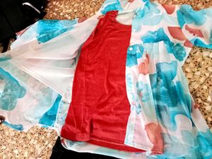 set of cute jeans top and inner