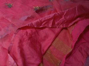 Elegant Pink Lehenga With Grey  Blouse &amp; Duptta