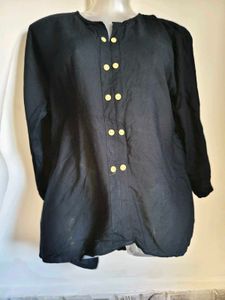 Defective Black Button-Up Top Large/ XL size