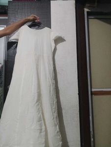 Attached Anarkali Jacket Style Cotton Gown