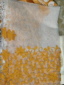 Chanderi Cotton Pearl Work Deziner Suit
