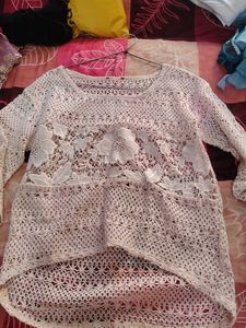 Crochet Floral Detail Top