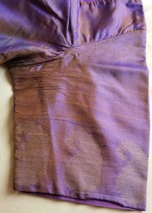 Purple and brown  pure silk Blouse
