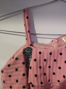 Polka Dot One-Shoulder Dress