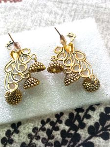 Peacock Jhumka Earrings