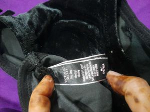 VS Black Velvet Thong