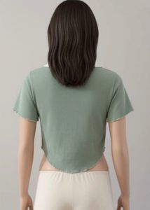 Mint Green Cropped Polo Top