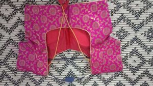 Pink Brocade Readymade Blouse