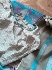 Carpe saree With Stitched Blouse
