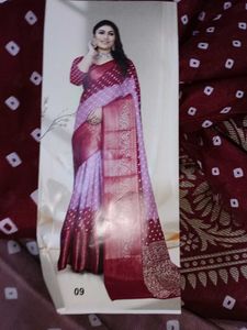 Beautiful Bandhani Akruti Manglam Silk Saree 💫 |