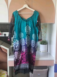 4XL Embroidery Beautiful Cotton Straight Kurti 😍