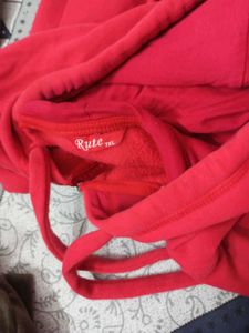 Red PLUSSIZE Zip-Up Hoodie